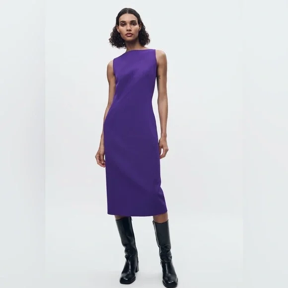 安心★関税込み★ZARA★ZW COLLECTION SATIN MIDI DRESS ZW COLLECTION SATIN MIDI DRESS - Black | ZARA United States